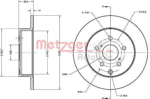 Metzger 6110700 - Discofreno autozon.pro