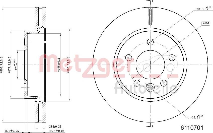 Metzger 6110701 - Discofreno autozon.pro