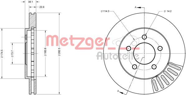 Metzger 6110708 - Discofreno autozon.pro