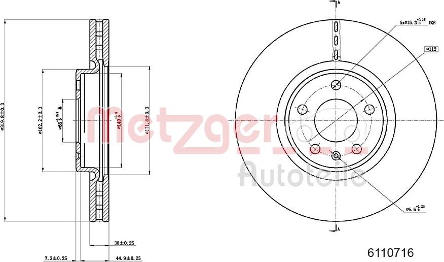 Metzger 6110716 - Discofreno autozon.pro