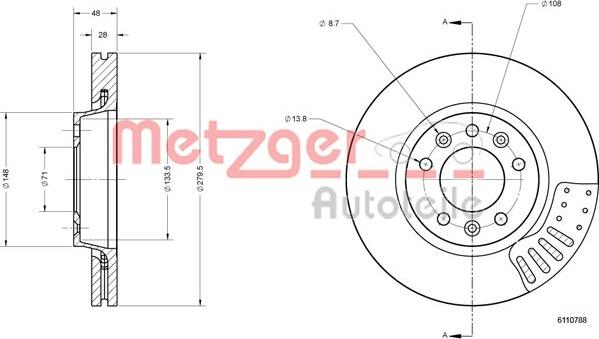 Metzger 6110788 - Discofreno autozon.pro