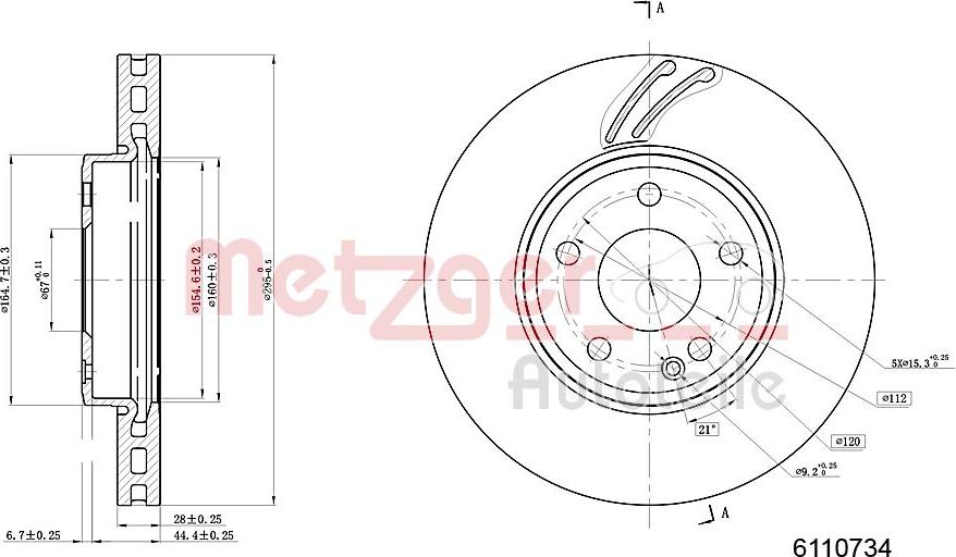 Metzger 6110734 - Discofreno autozon.pro