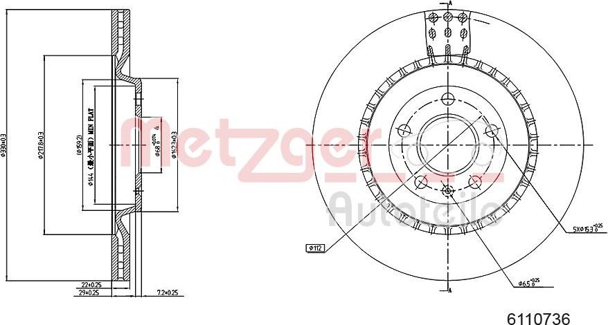 Metzger 6110736 - Discofreno autozon.pro