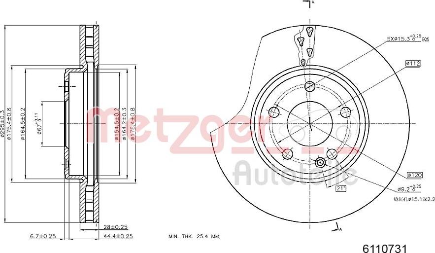 Metzger 6110731 - Discofreno autozon.pro