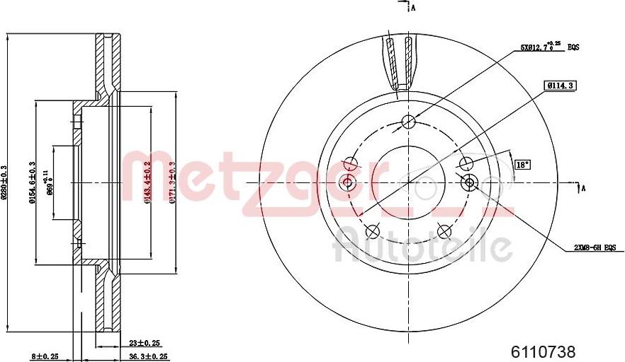 Metzger 6110738 - Discofreno autozon.pro