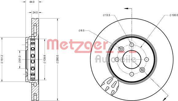 Metzger 6110729 - Discofreno autozon.pro