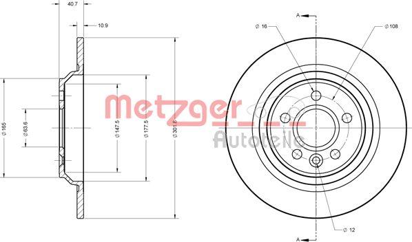 Metzger 6110728 - Discofreno autozon.pro