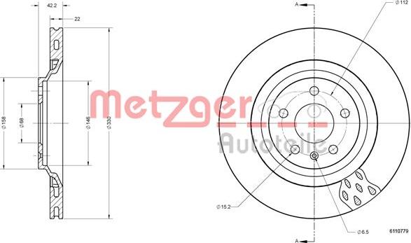 Metzger 6110779 - Discofreno autozon.pro