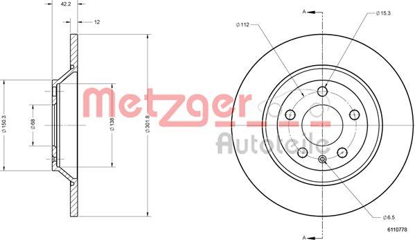 Metzger 6110778 - Discofreno autozon.pro