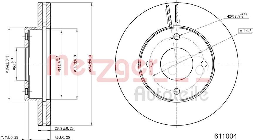 Metzger 6111004 - Discofreno autozon.pro