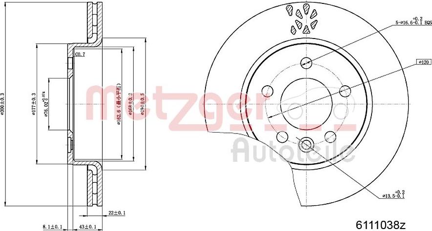 Metzger 6111038 - Discofreno autozon.pro