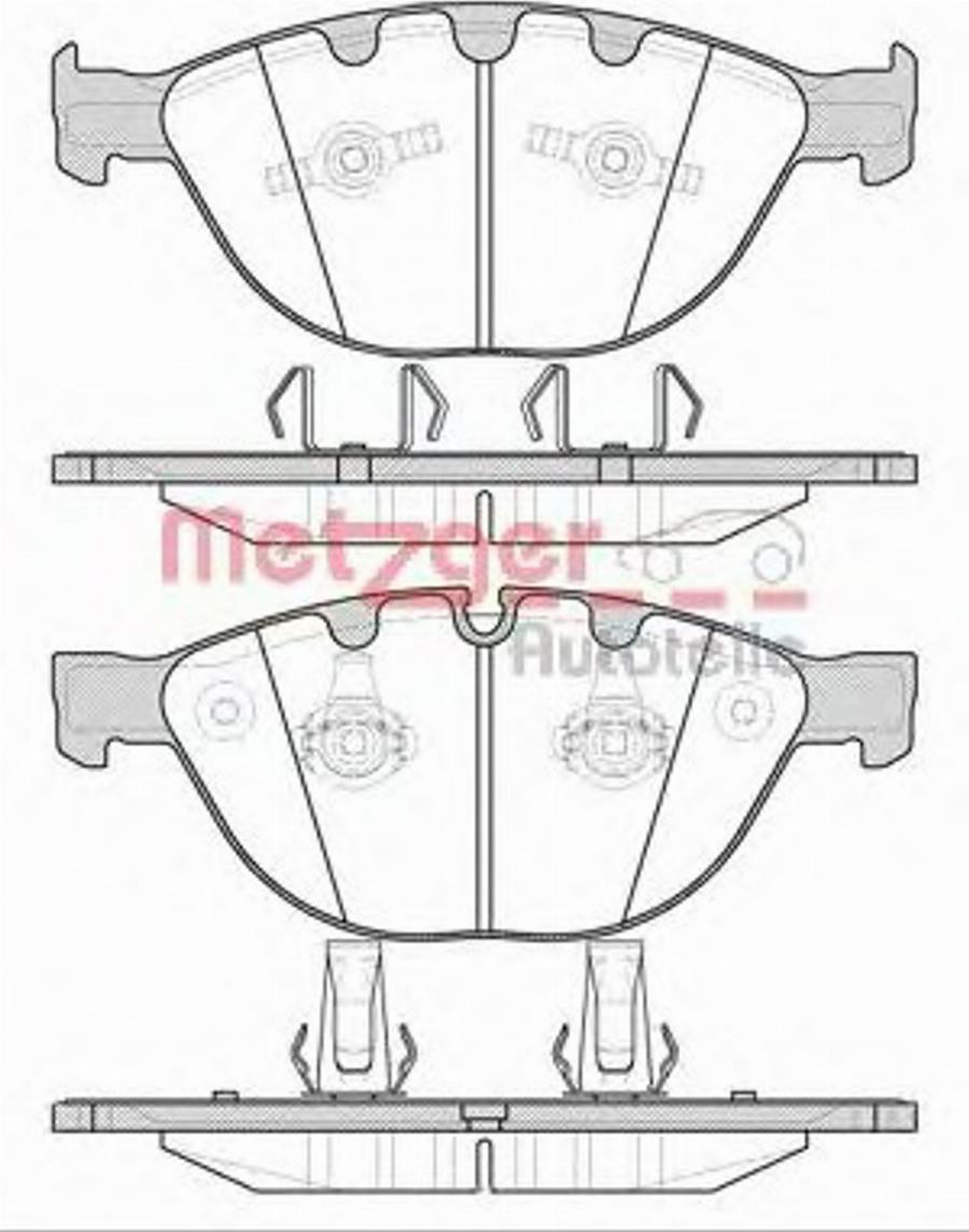 Metzger 095810 - Kit pastiglie freno, Freno a disco autozon.pro