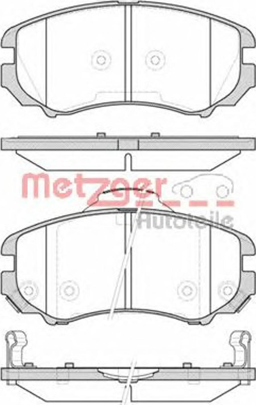 Metzger 095302 - Kit pastiglie freno, Freno a disco autozon.pro