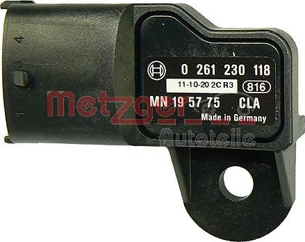 Metzger 0906105 - Sensore, Pressione collettore d'aspirazione autozon.pro