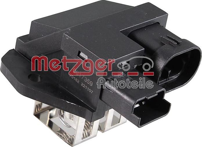 Metzger 0917359 - Resistore addizionale, Elettromotore-Ventola radiatore autozon.pro