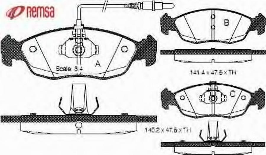 Metzger 046102 - Kit pastiglie freno, Freno a disco autozon.pro