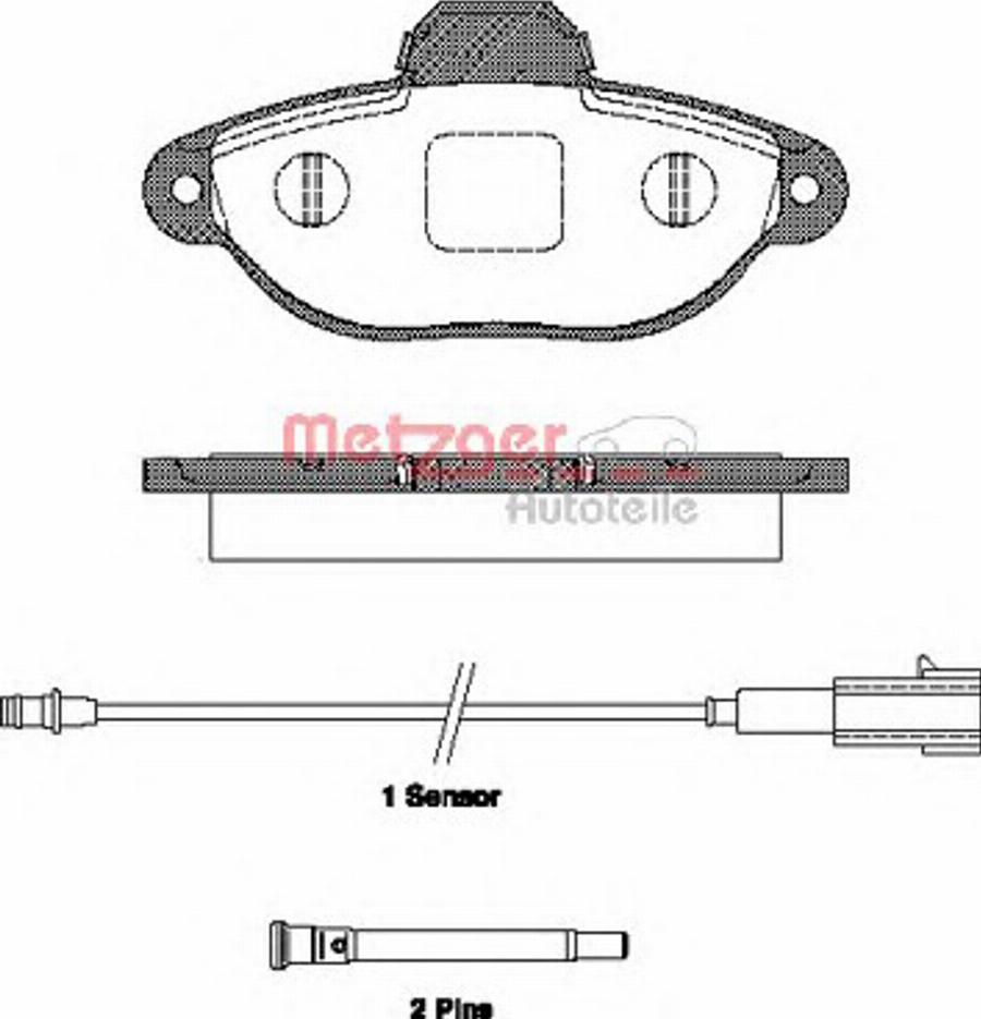 Metzger 0414.21 - Kit pastiglie freno, Freno a disco autozon.pro