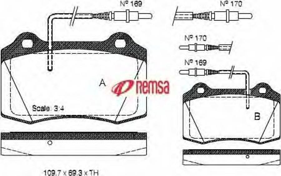 Metzger 043414 - Kit pastiglie freno, Freno a disco autozon.pro