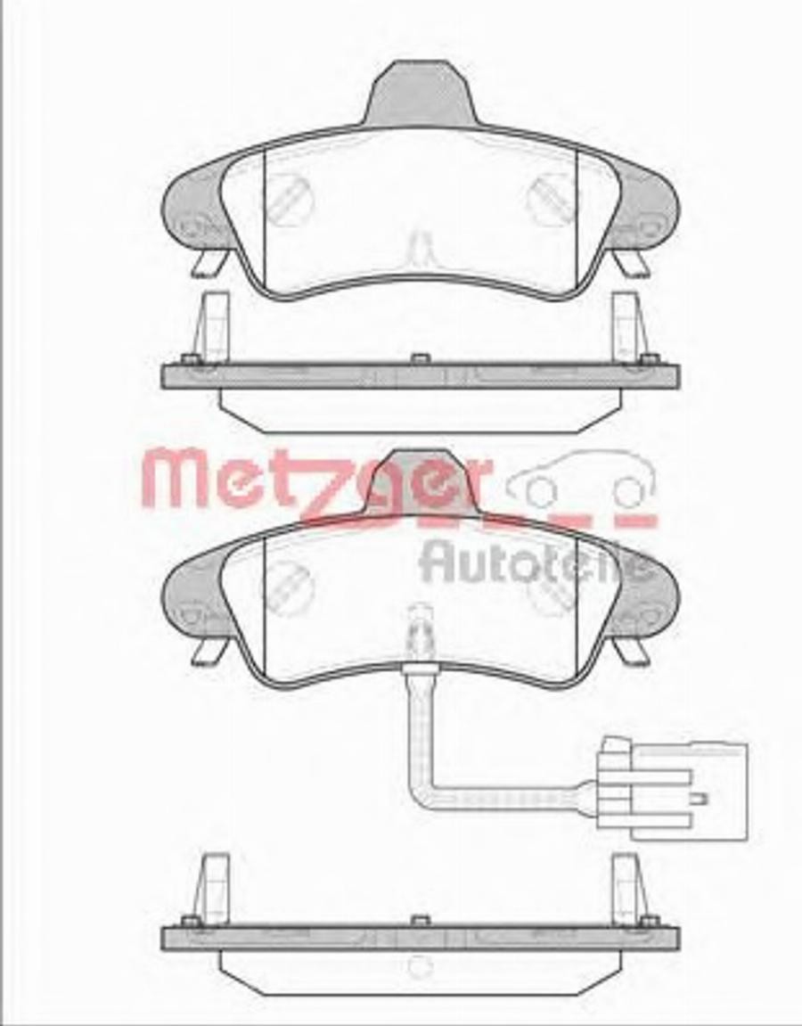 Metzger 043312 - Kit pastiglie freno, Freno a disco autozon.pro