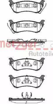 Metzger 1170746 - Kit pastiglie freno, Freno a disco autozon.pro