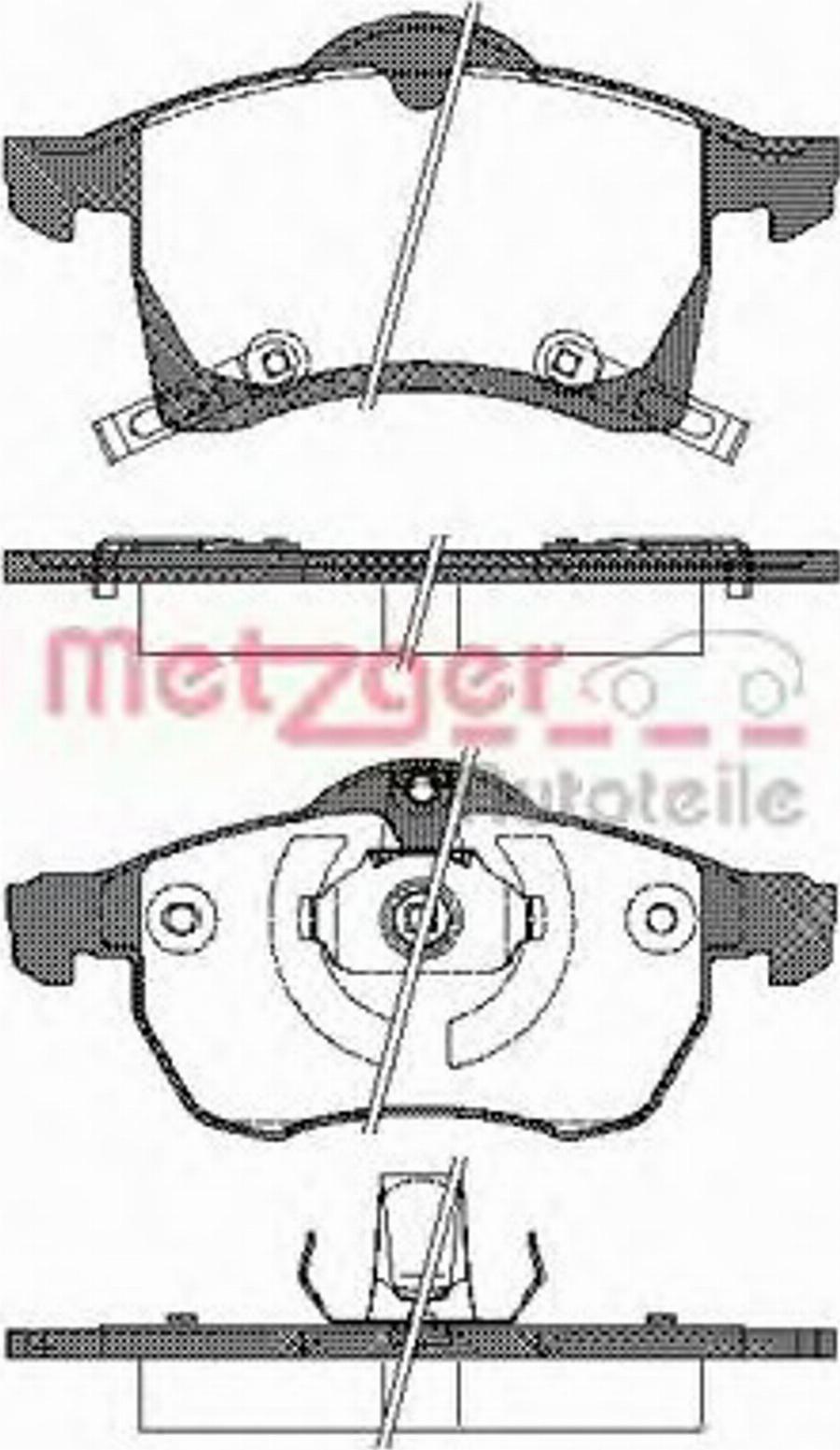 Metzger 068302 - Kit pastiglie freno, Freno a disco autozon.pro