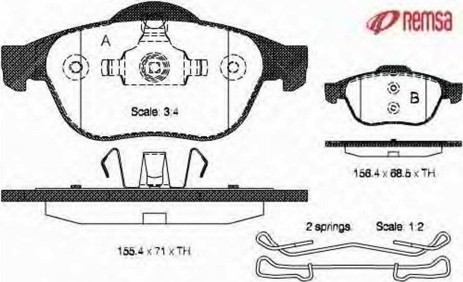 Metzger 0843.00 - Kit pastiglie freno, Freno a disco autozon.pro