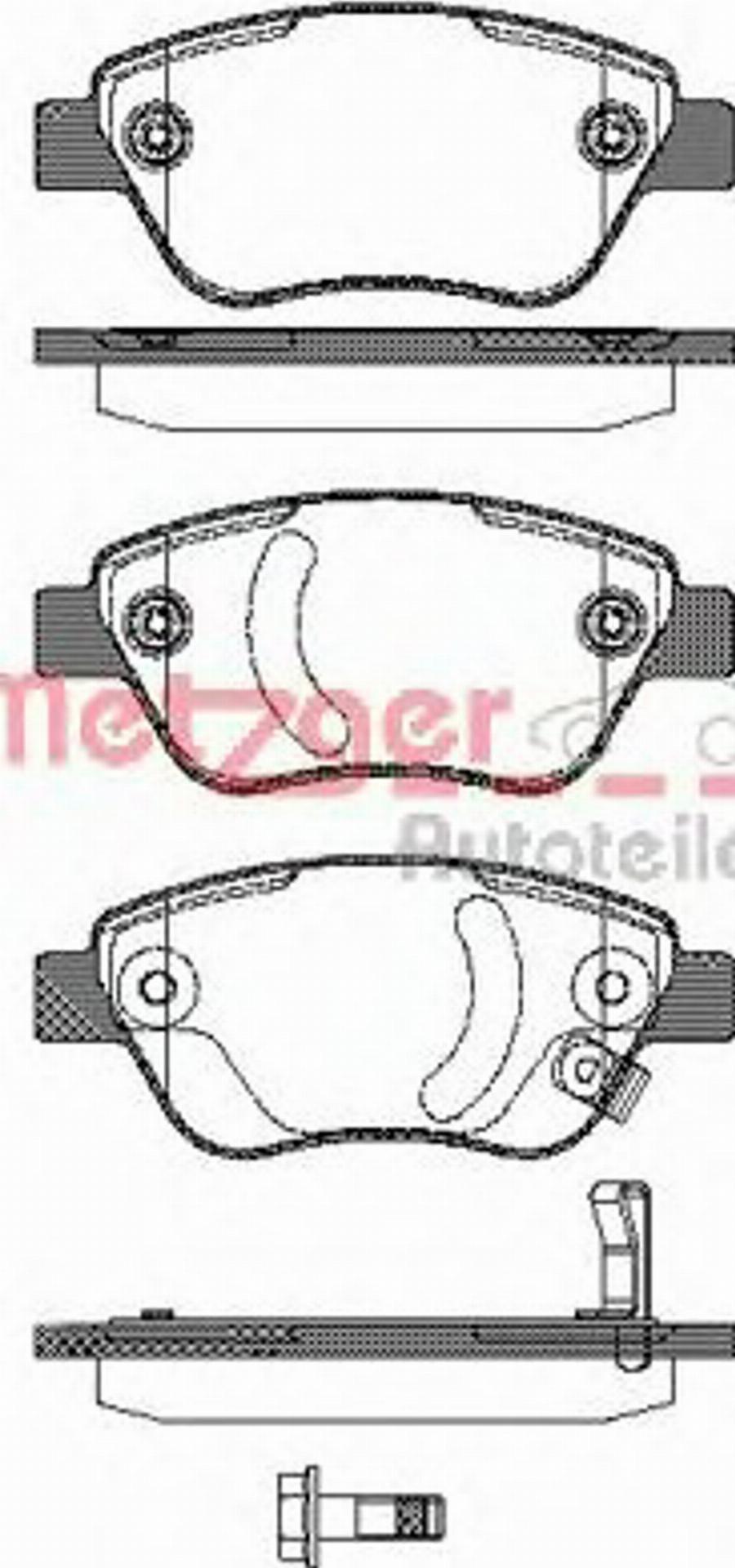 Metzger 085831 - Kit pastiglie freno, Freno a disco autozon.pro