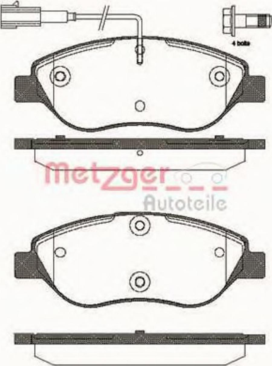 Metzger 0860.02 - Kit pastiglie freno, Freno a disco autozon.pro