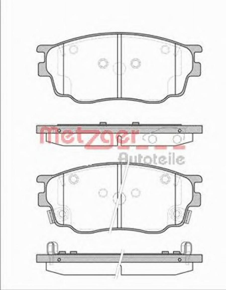 Metzger 080022 - Kit pastiglie freno, Freno a disco autozon.pro