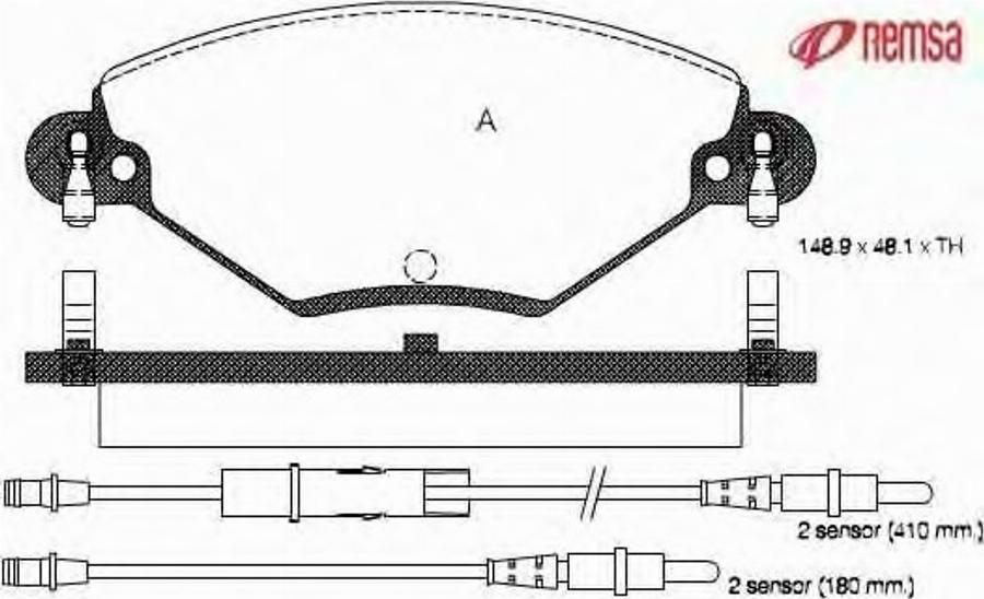 Metzger 0828.04 - Kit pastiglie freno, Freno a disco autozon.pro