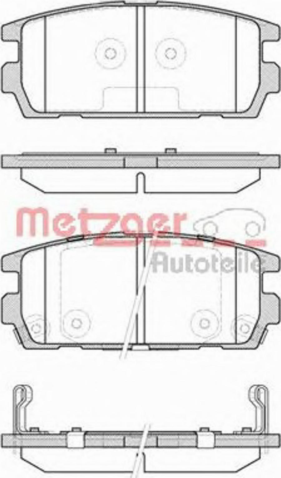 Metzger 087702 - Kit pastiglie freno, Freno a disco autozon.pro