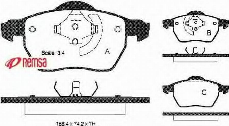 Metzger 039050 - Kit pastiglie freno, Freno a disco autozon.pro