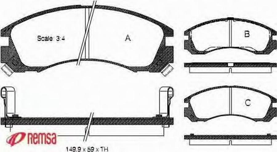 Metzger 035402 - Kit pastiglie freno, Freno a disco autozon.pro