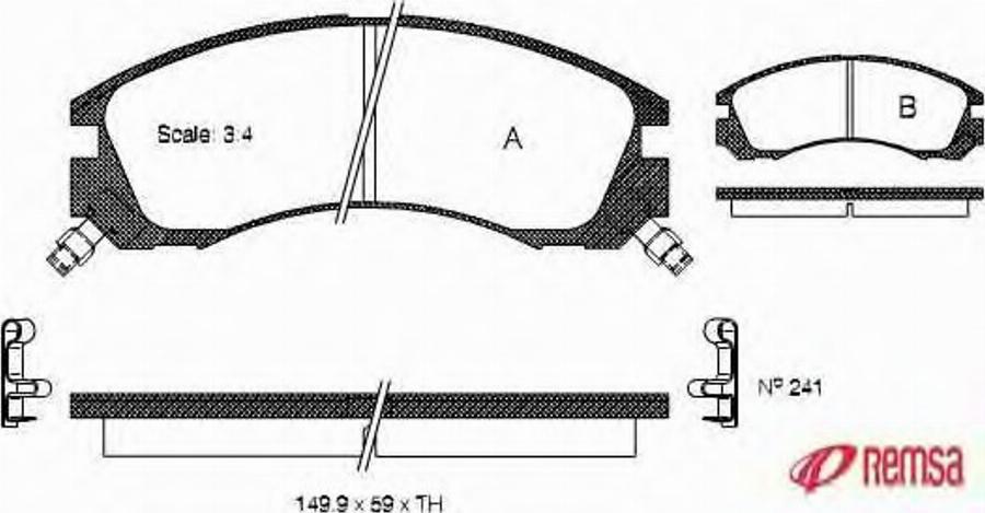 Metzger 035422 - Kit pastiglie freno, Freno a disco autozon.pro