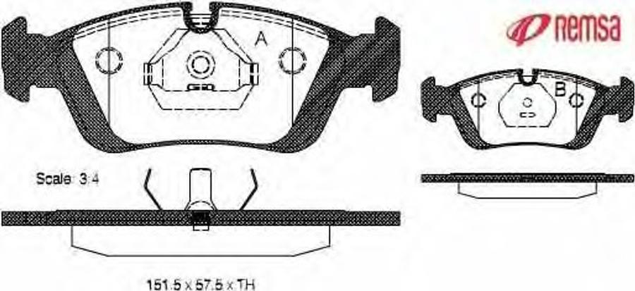 Metzger 038400 - Kit pastiglie freno, Freno a disco autozon.pro