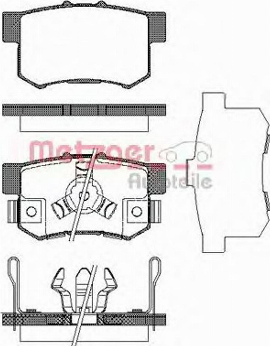 Metzger 032504 - Kit pastiglie freno, Freno a disco autozon.pro