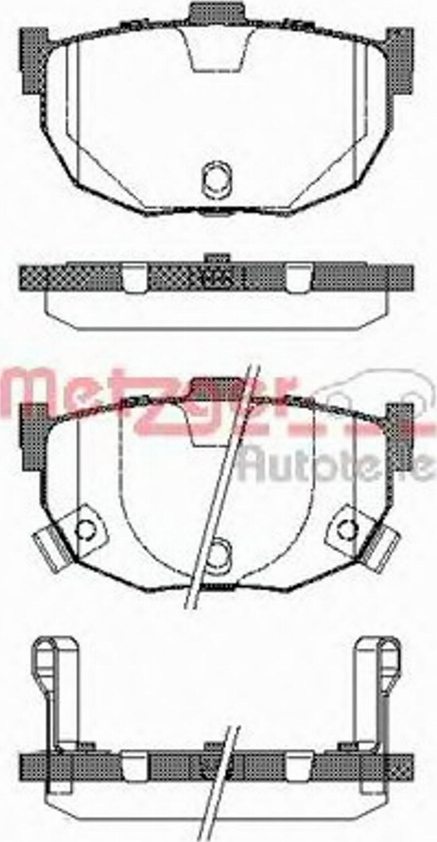 Metzger 029422 - Kit pastiglie freno, Freno a disco autozon.pro