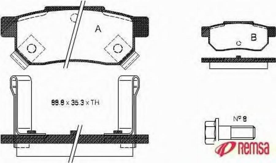 Metzger 023302 - Kit pastiglie freno, Freno a disco autozon.pro