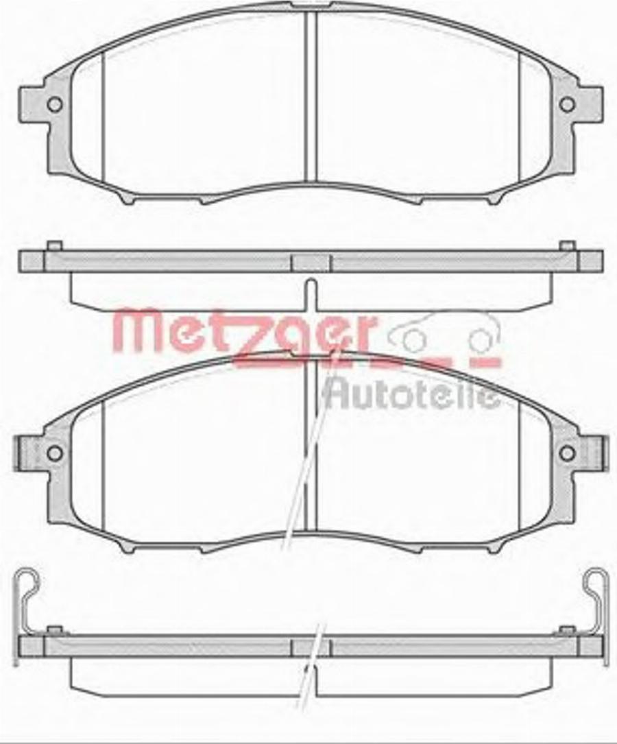 Metzger 074802 - Kit pastiglie freno, Freno a disco autozon.pro