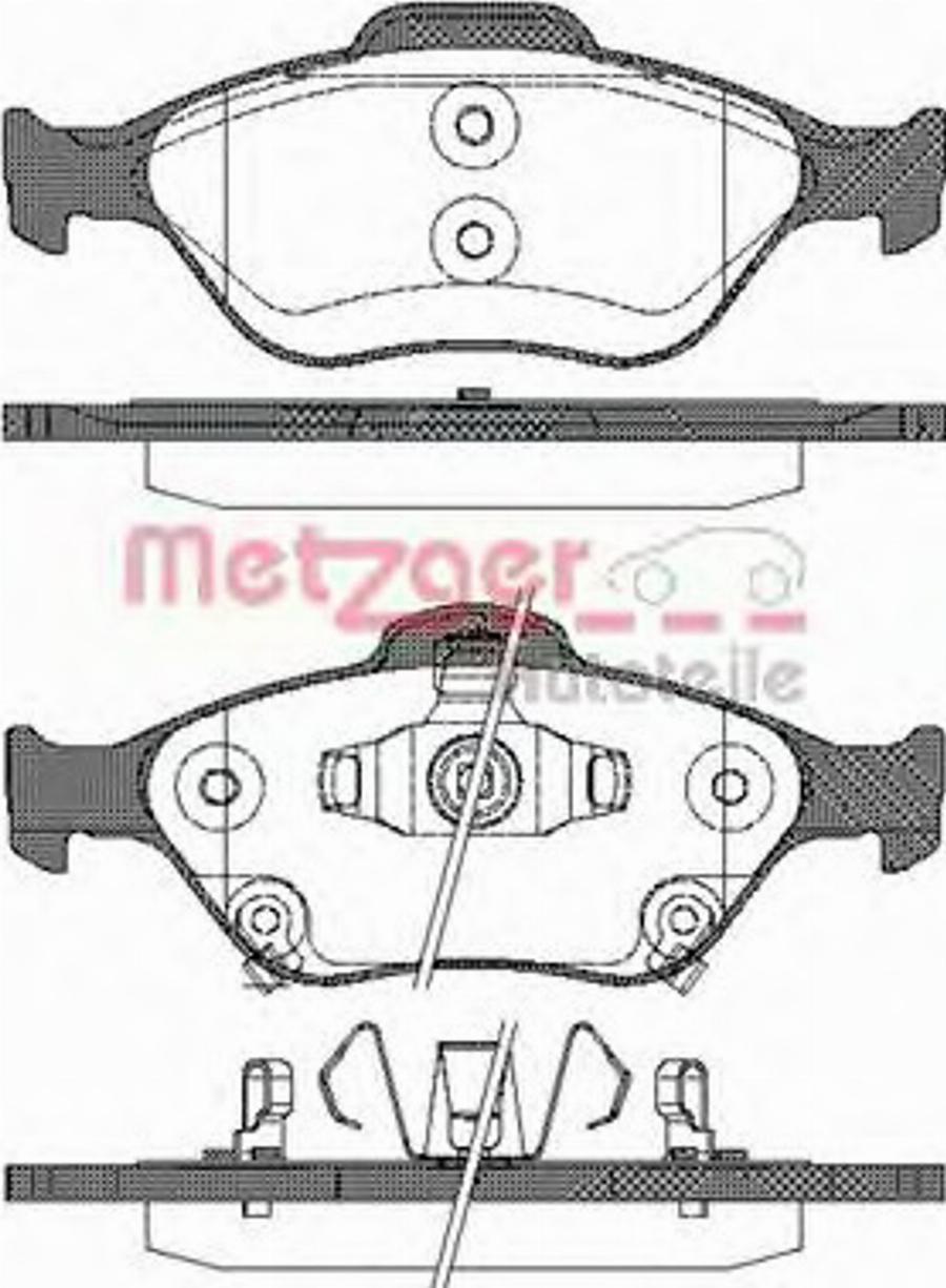 Metzger 076612 - Kit pastiglie freno, Freno a disco autozon.pro