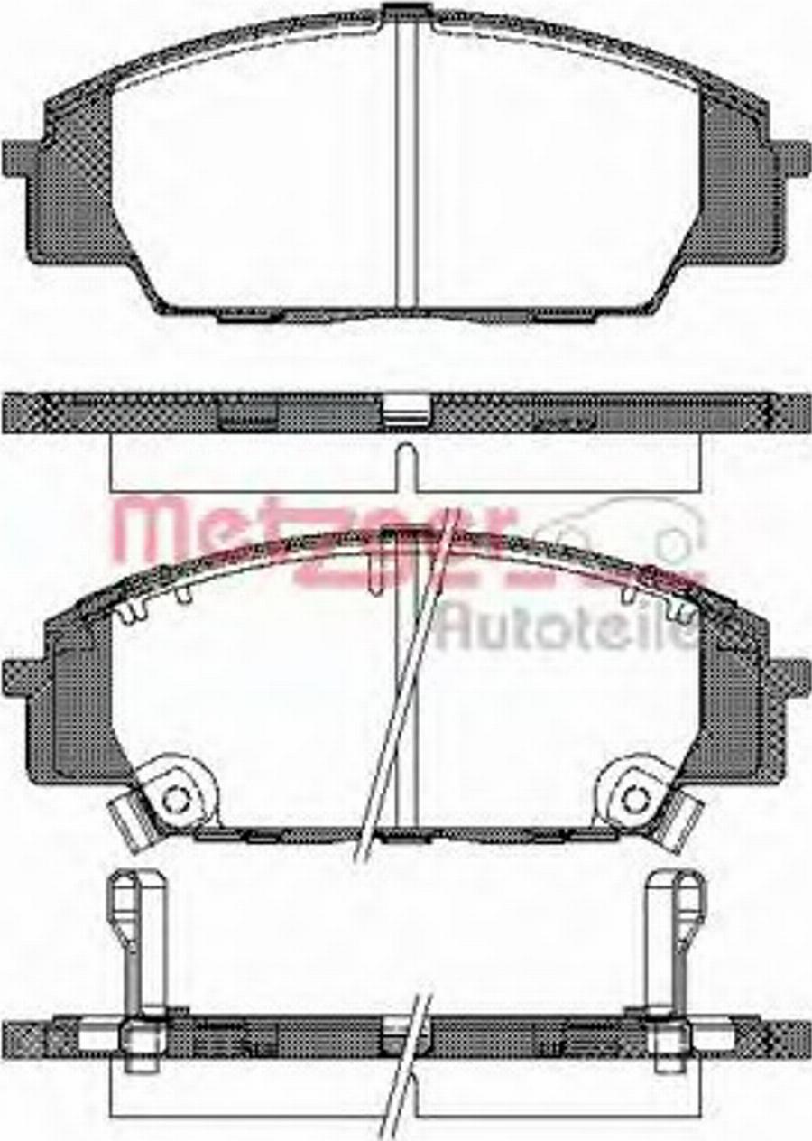 Metzger 073502 - Kit pastiglie freno, Freno a disco autozon.pro