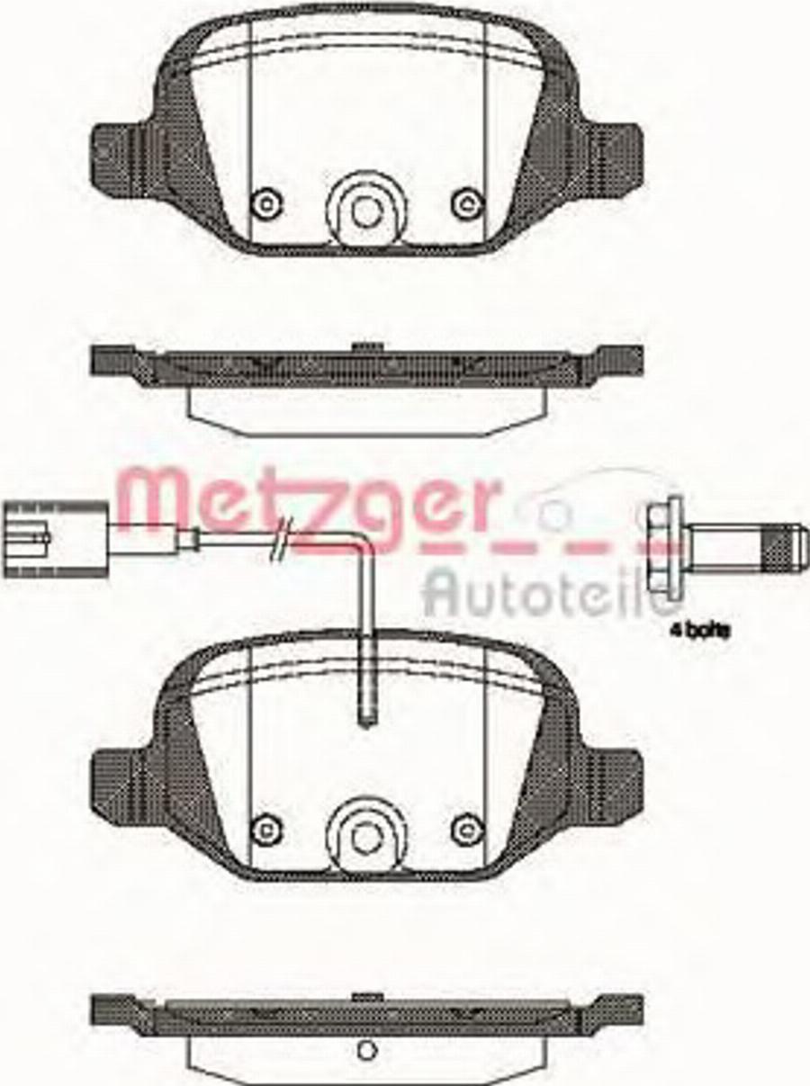 Metzger 072712 - Kit pastiglie freno, Freno a disco autozon.pro