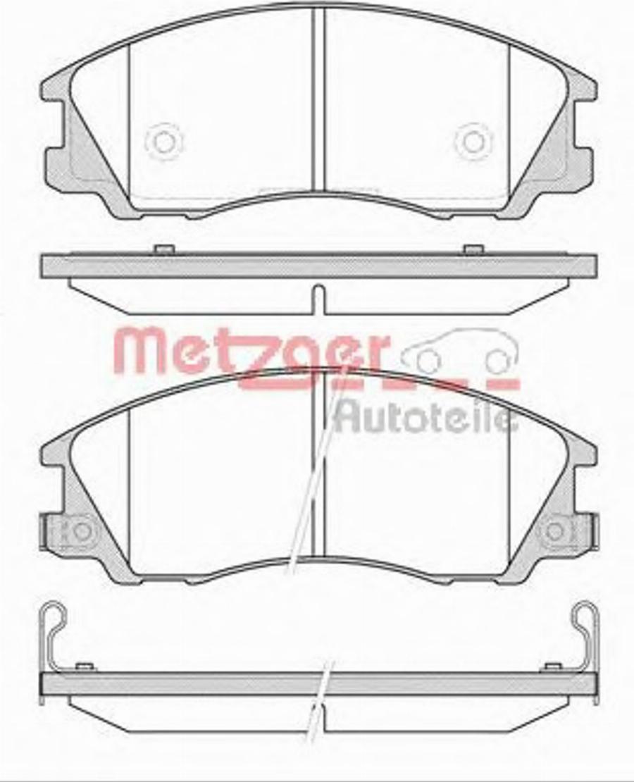 Metzger 077132 - Kit pastiglie freno, Freno a disco autozon.pro