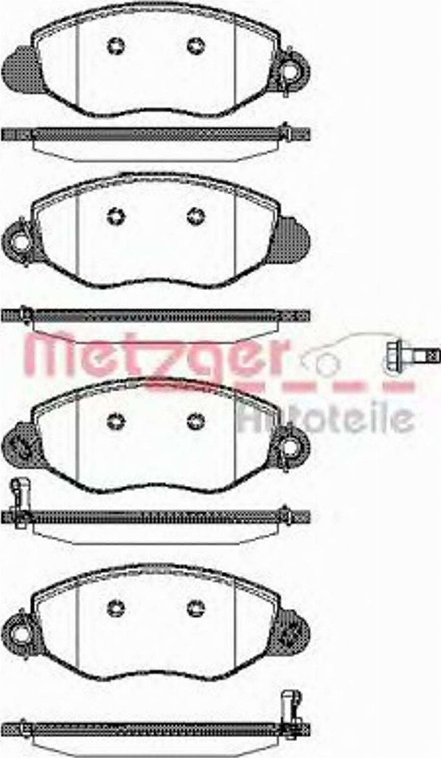 Metzger 077212 - Kit pastiglie freno, Freno a disco autozon.pro