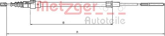 Metzger 19.105E - Cavo comando, Freno stazionamento autozon.pro