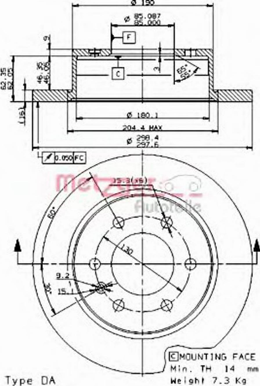 Metzger 14908 E - Discofreno autozon.pro