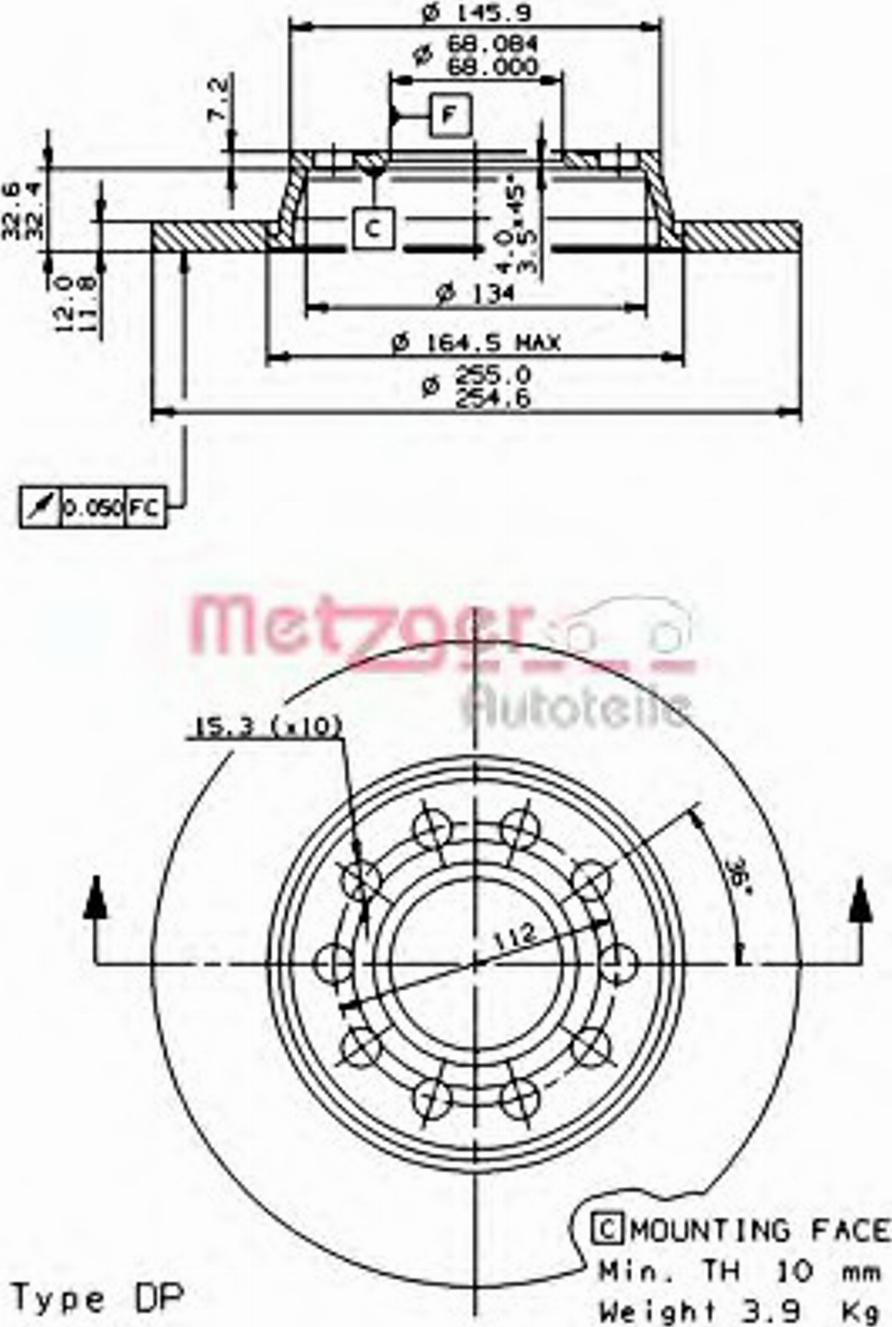 Metzger 14929 - Discofreno autozon.pro