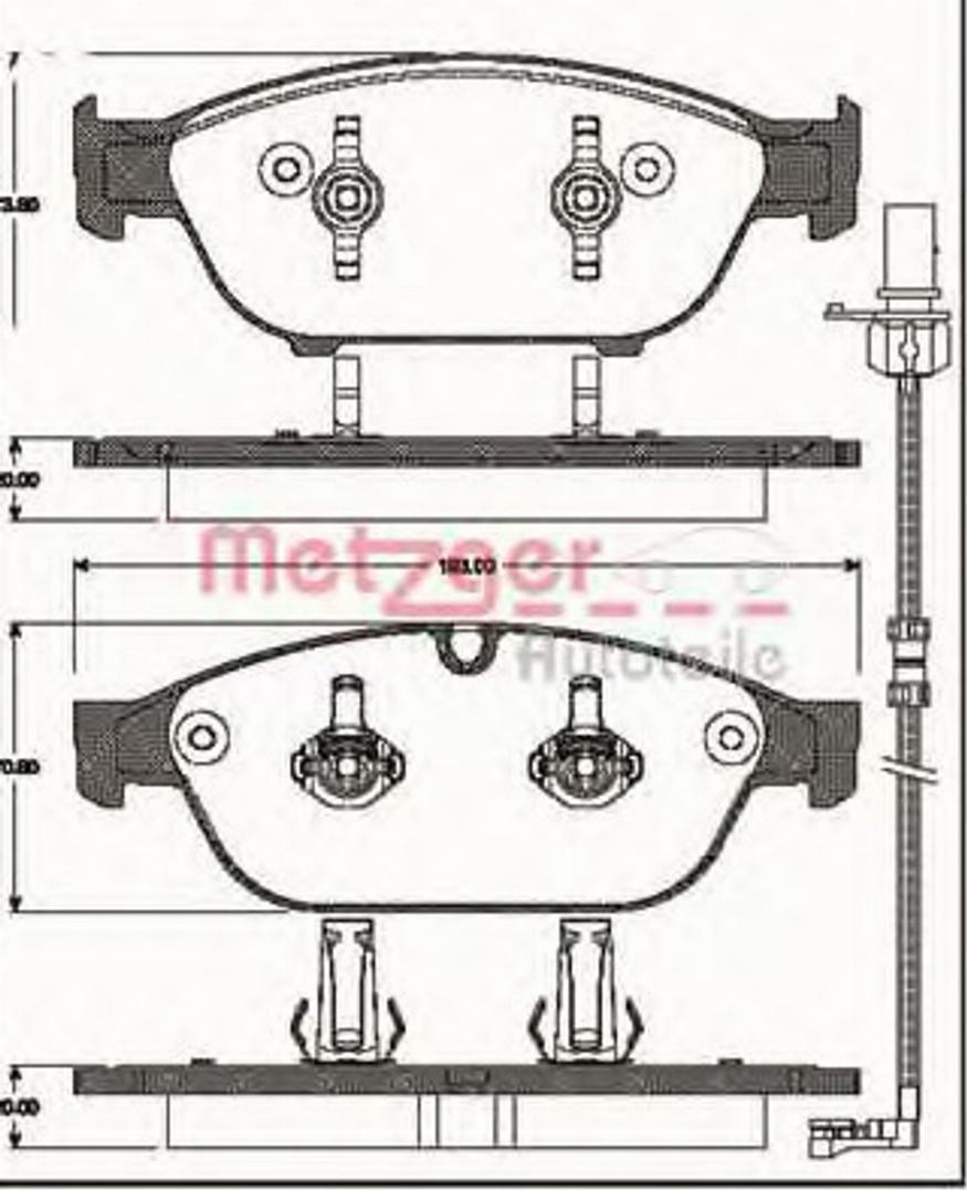 Metzger 1441.02 - Kit pastiglie freno, Freno a disco autozon.pro