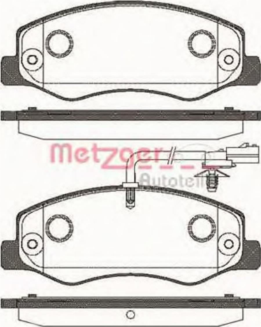 Metzger 144201 - Kit pastiglie freno, Freno a disco autozon.pro