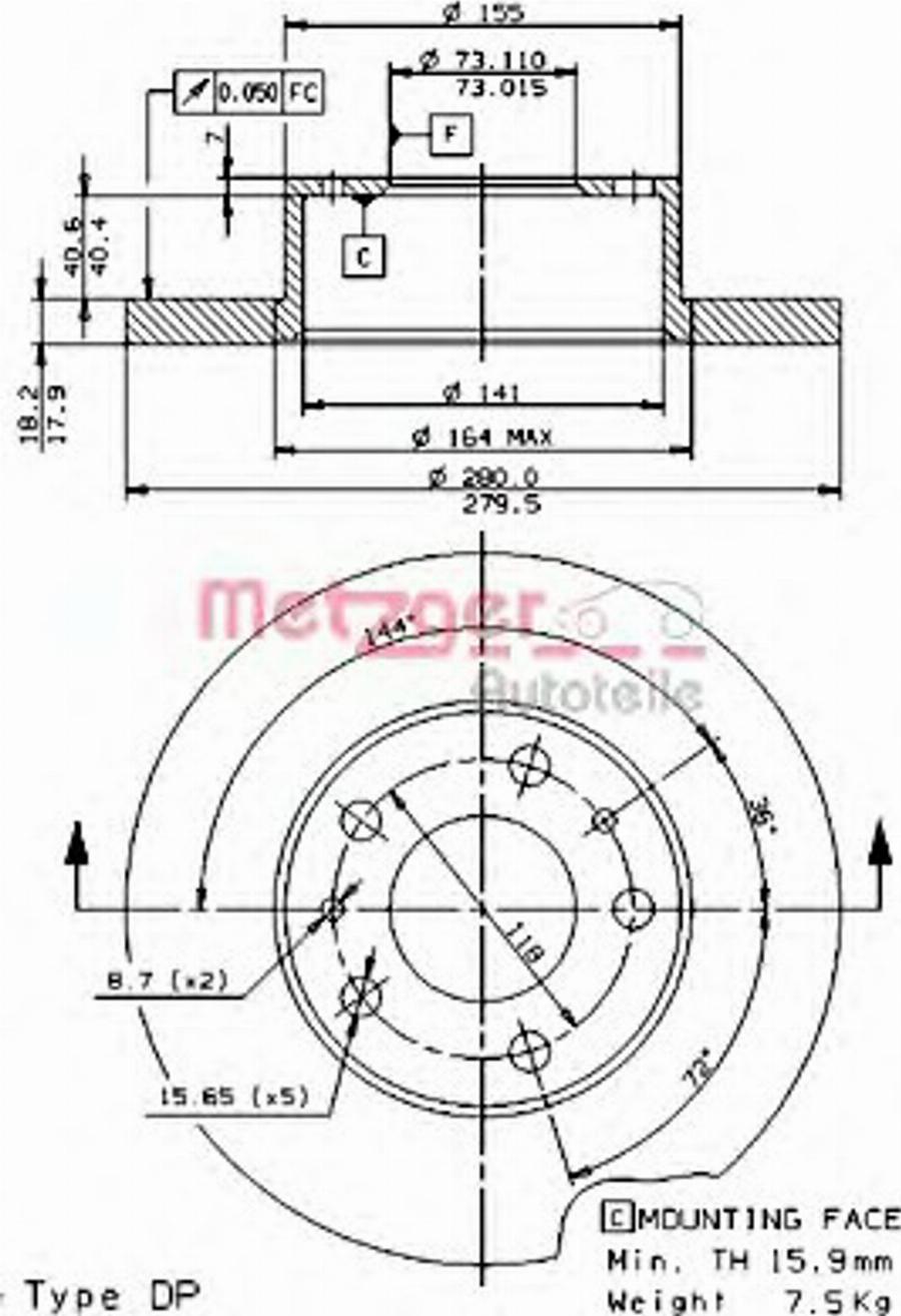 Metzger 14537 E - Discofreno autozon.pro